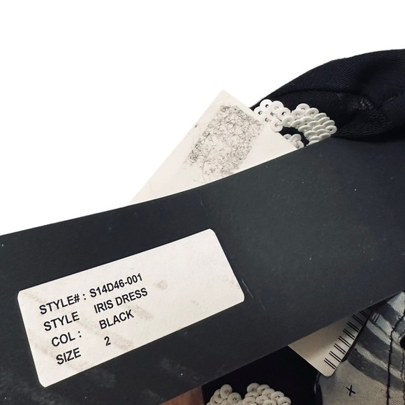 NWT SACHIN + BABI Iris Black Sequin Flower Mini Mesh Dress 2 neutral whimsigoth - Picture 10 of 10